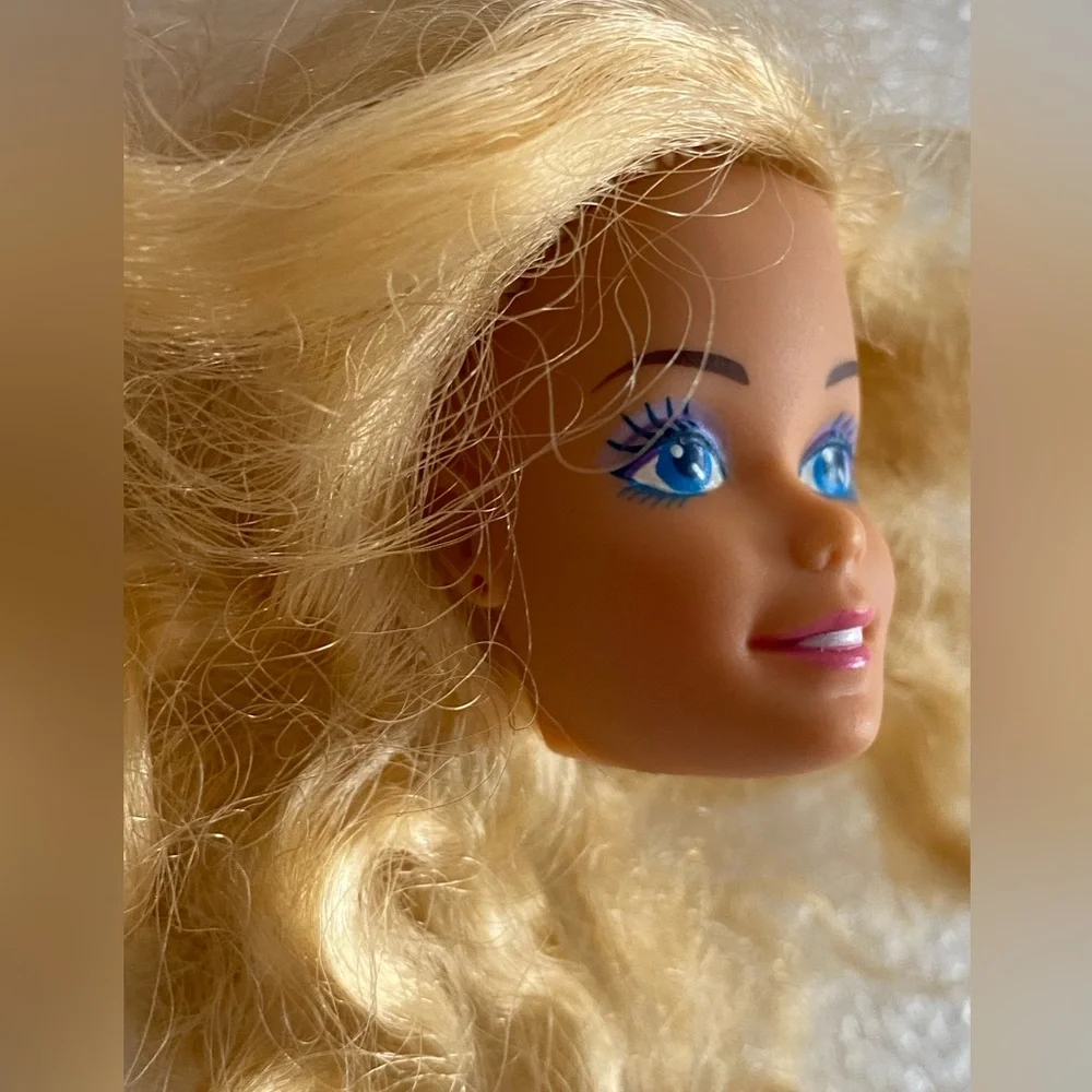 Vintage Mattel Barbie with Curly Golden Blonde Hair - HEAD Replacement Only